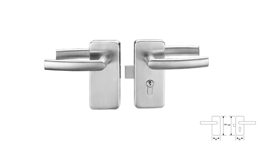 Mortise glass lock,glass-glass,double handle