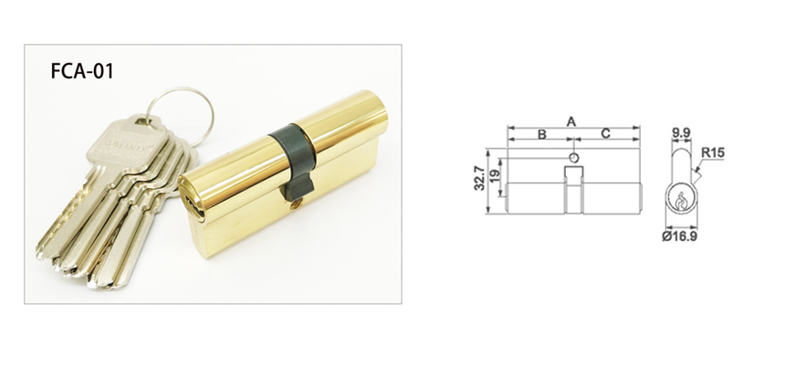 Solid Brass Cylinder,heavy,key-key
